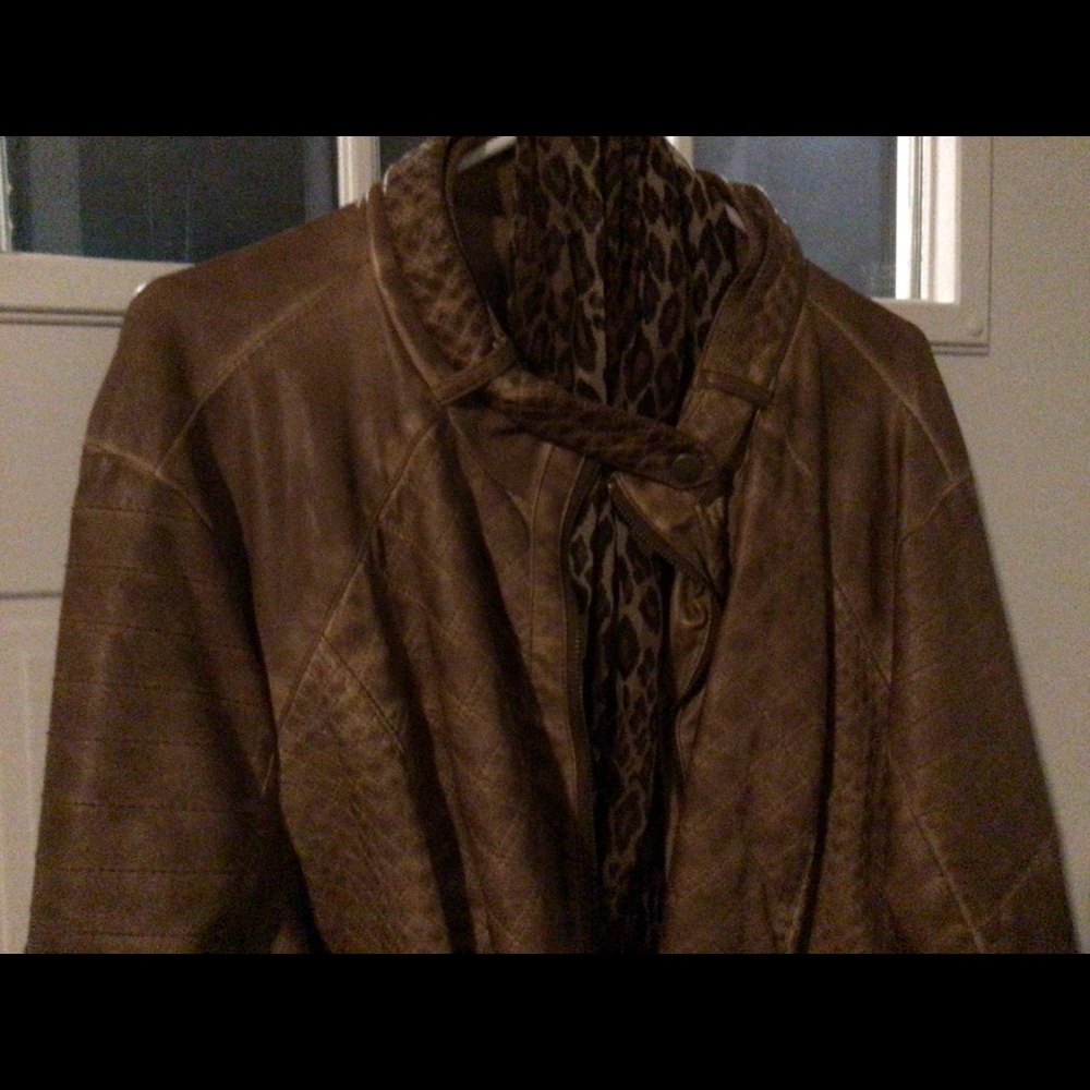 Faux leather Moto jacket.